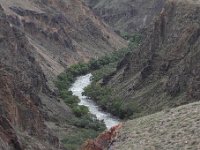 De rivier de Charyn heeft een enorme Canyon uitgesleten.