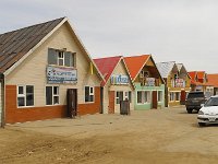 Pauzeren bij een wegrestaurant.
