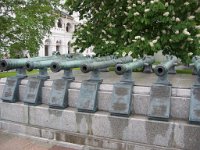 Historische artillerie-kanonnen